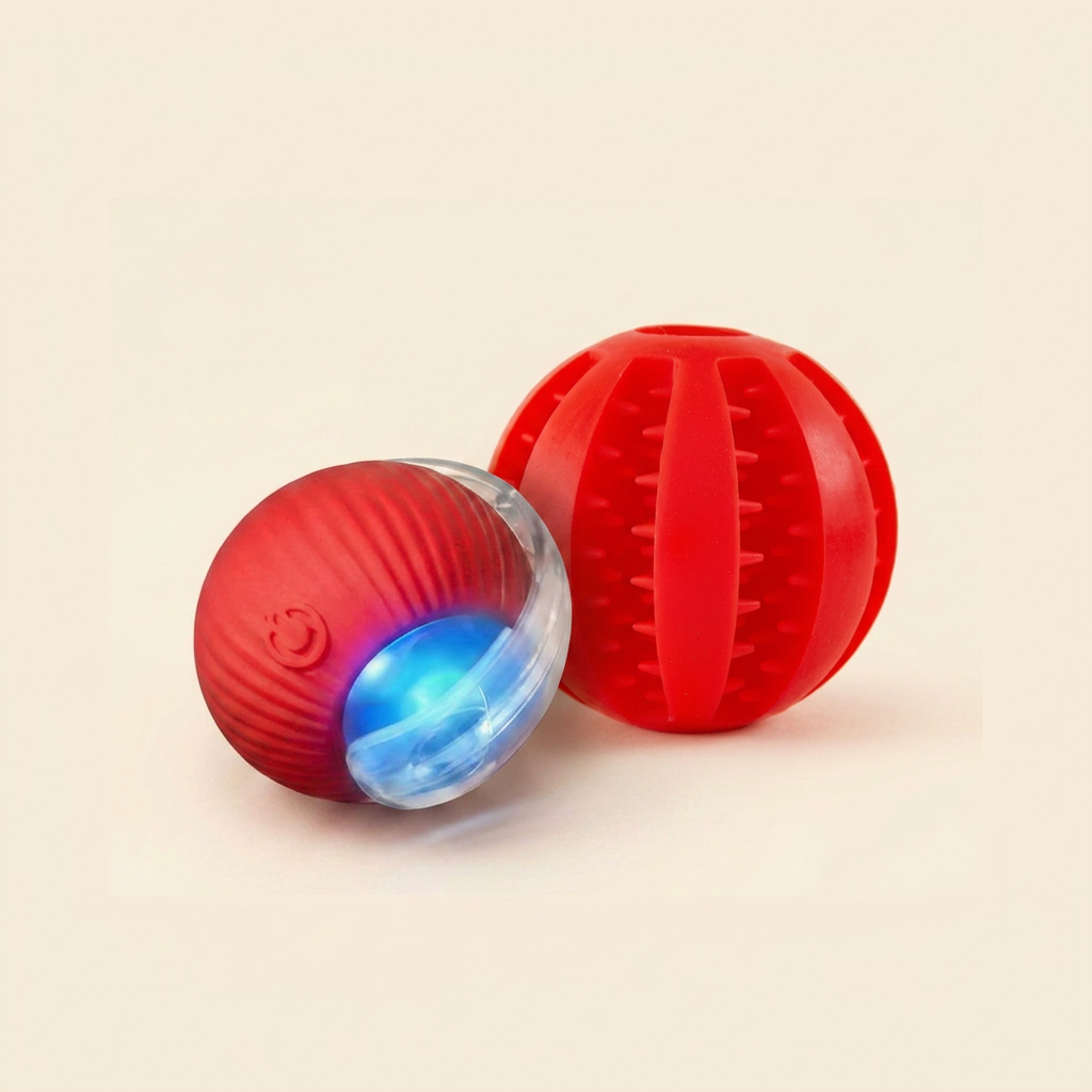 Kit Perros Activos: Pelota Rodante Inteligente + Pelota Dispensadora de Premios